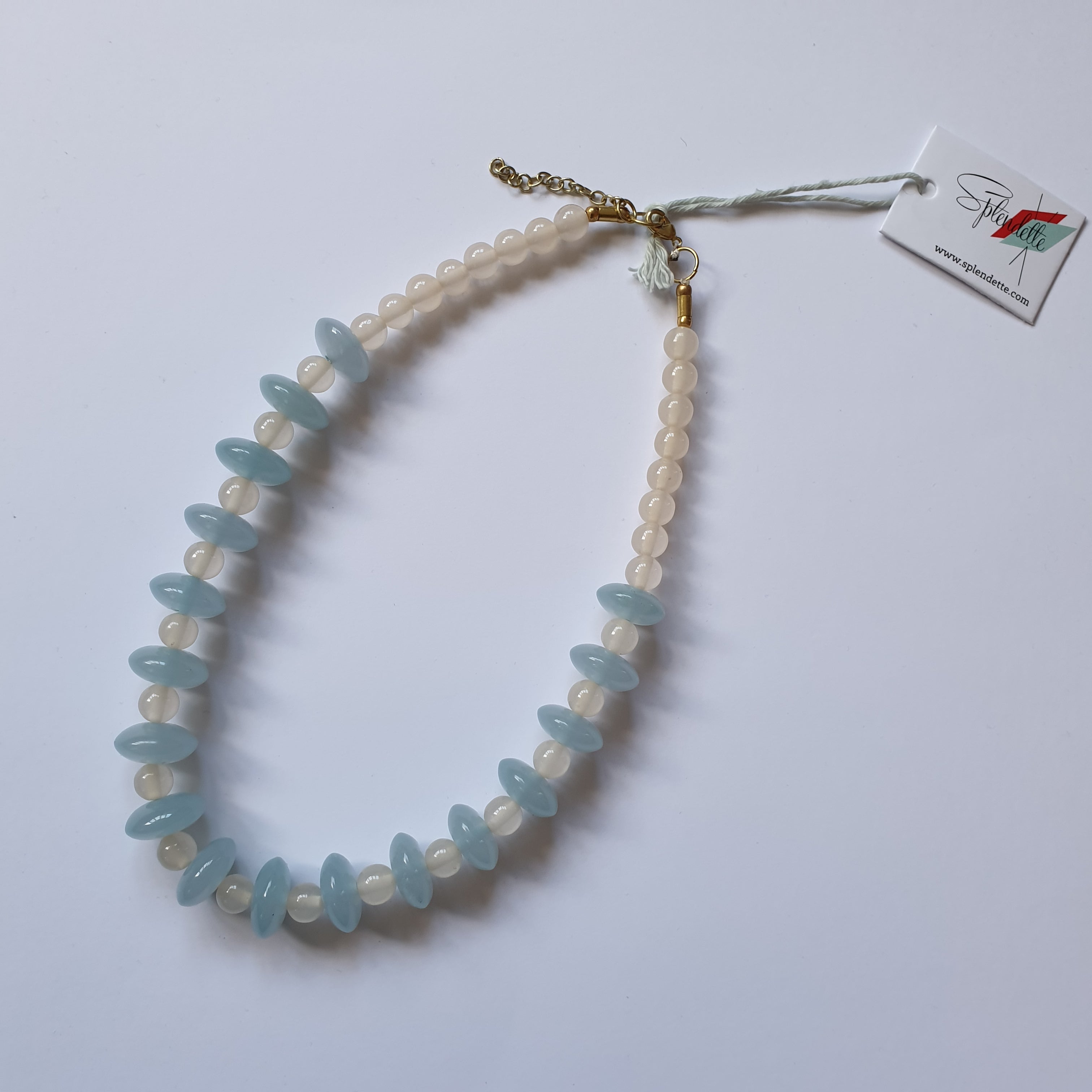 Frosty Fakelite Bead Necklace