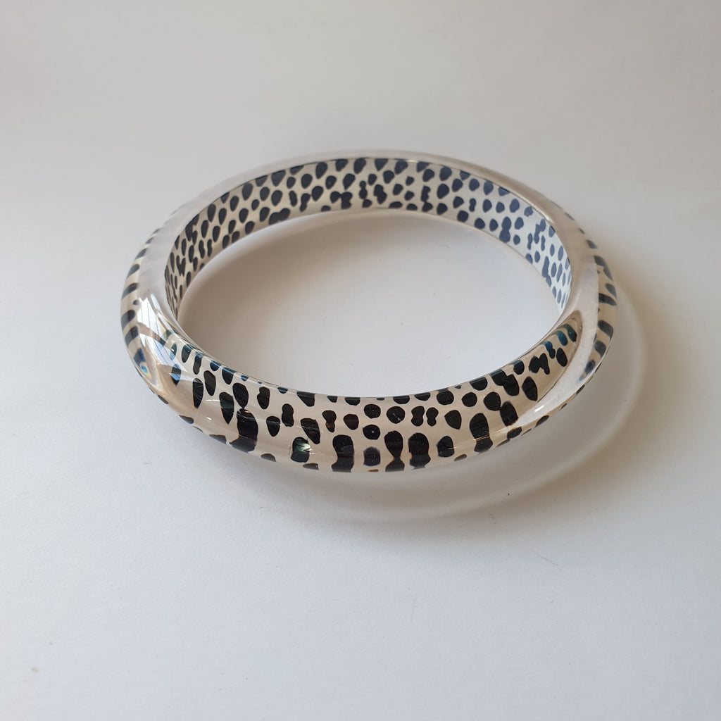 White Leopard Bangle