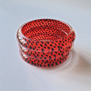 Red Leopard Bangle