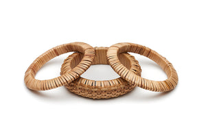 Woven Bamboo Bangles - Set of 3