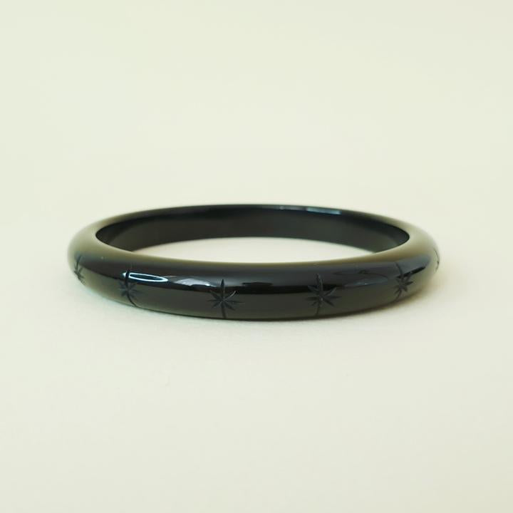 Lucie Starburst bangle - Black