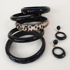 Lucie Starburst bangle - Black