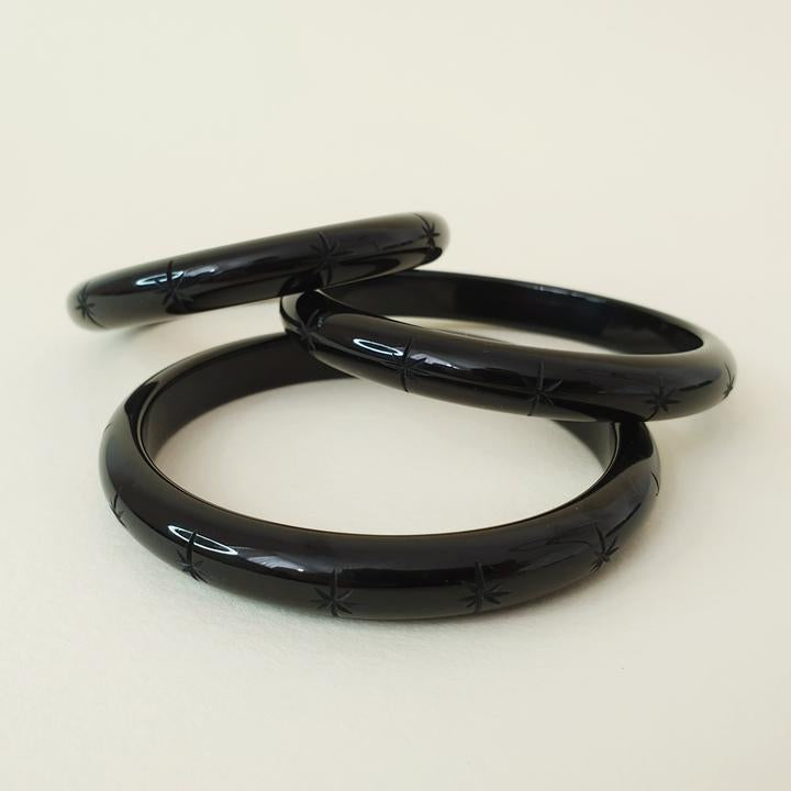 Lucie Starburst bangle - Black