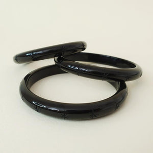 Lucie Starburst bangle - Black