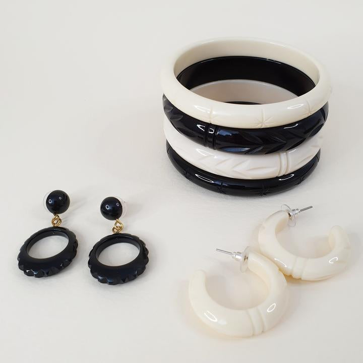 Lucie Starburst bangle - Black