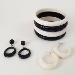 Lucie Starburst bangle - Black