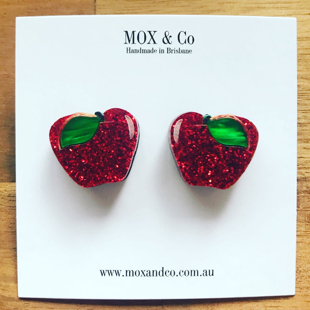 Apple Statement stud earrings