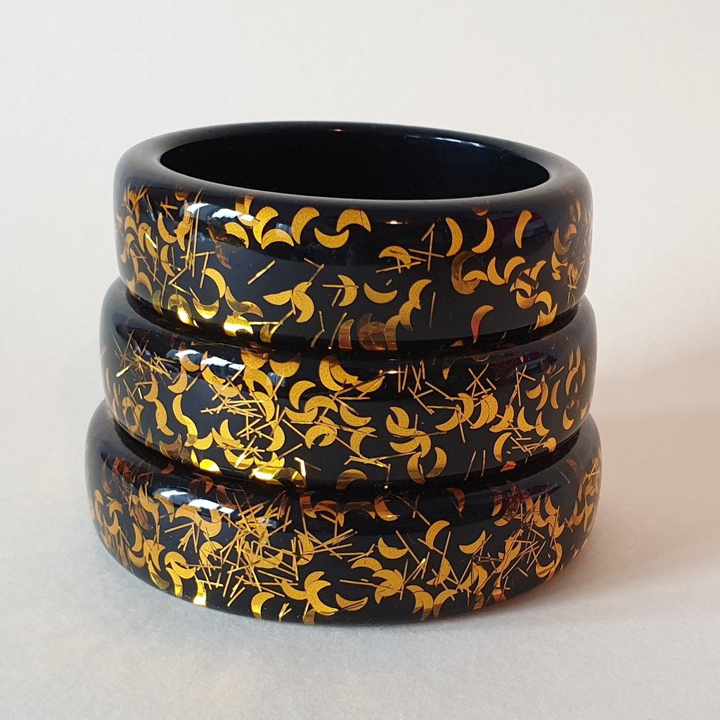 Billie Lucite confetti bracelet - Black Russian