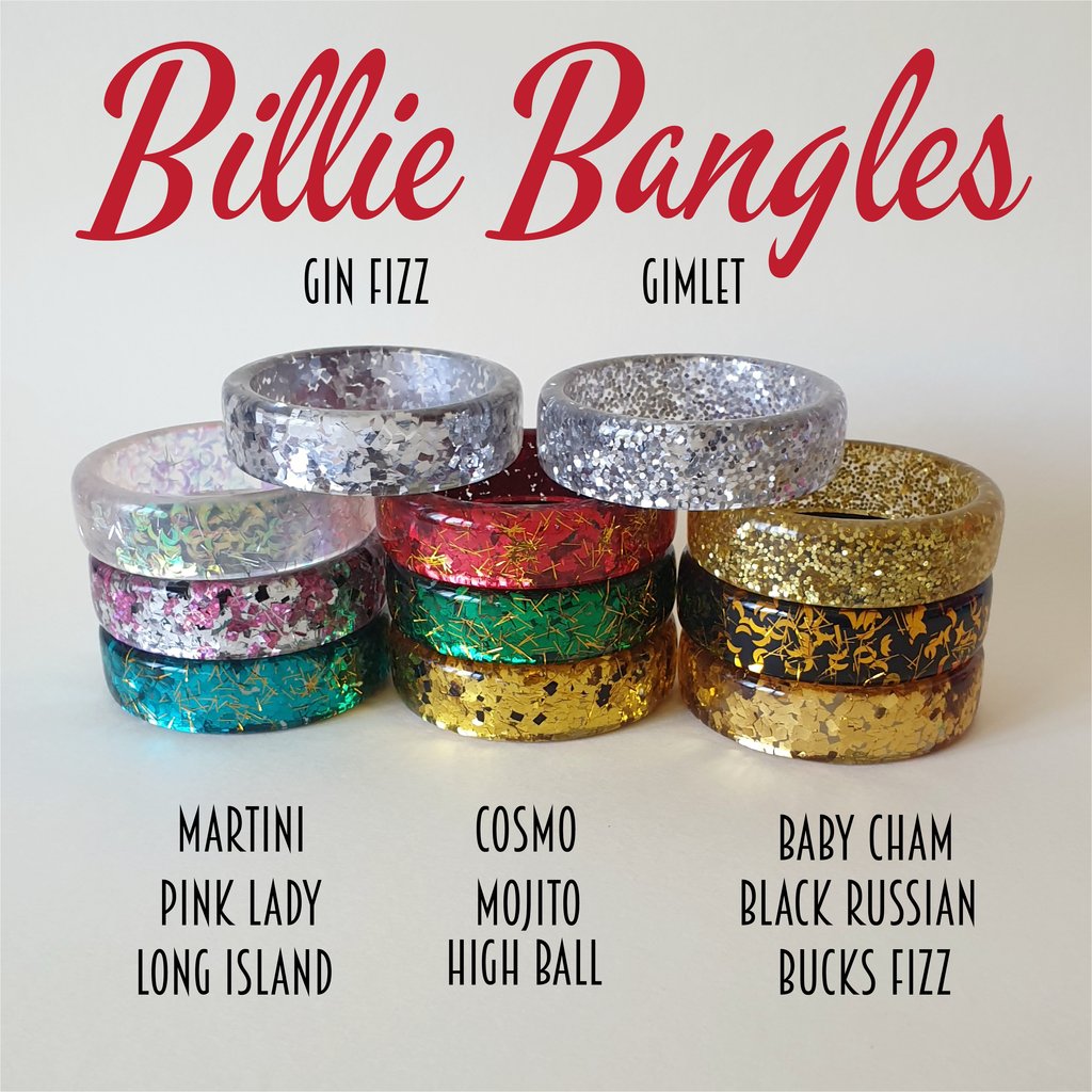 Billie Lucite confetti bracelet - Pink lady