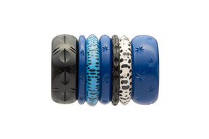 Blue Leopard Bangle