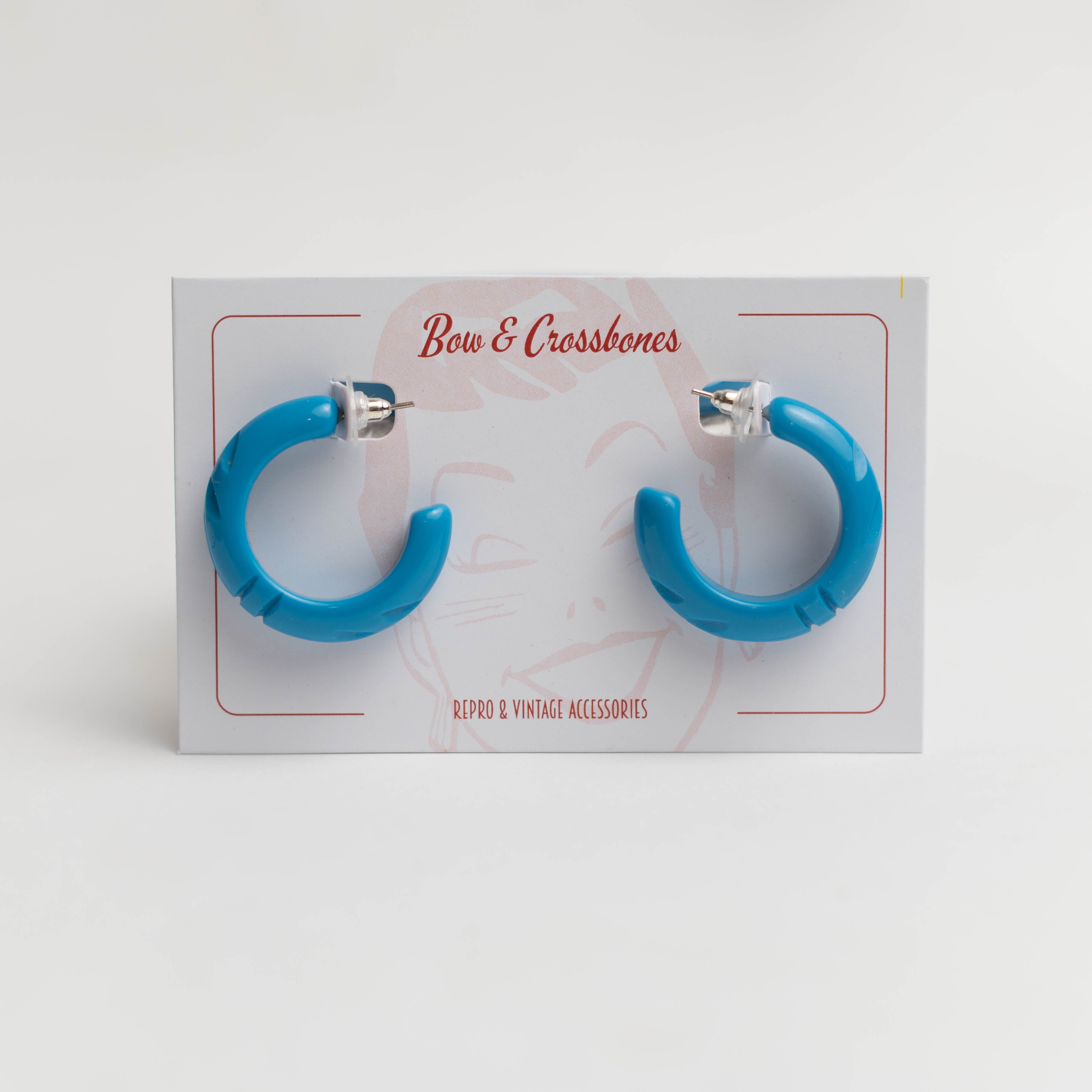 Elsie hoop earrings - Cobalt Blue