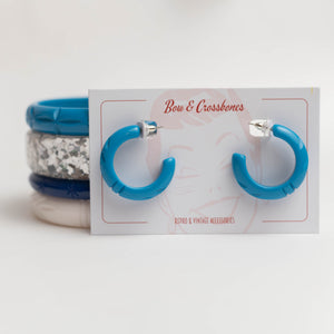 Elsie hoop earrings - Cobalt Blue
