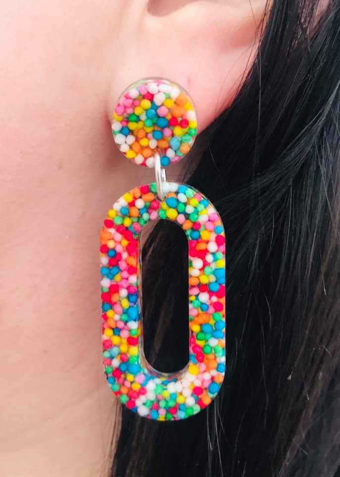 Racetrack Sprinkles Earrings