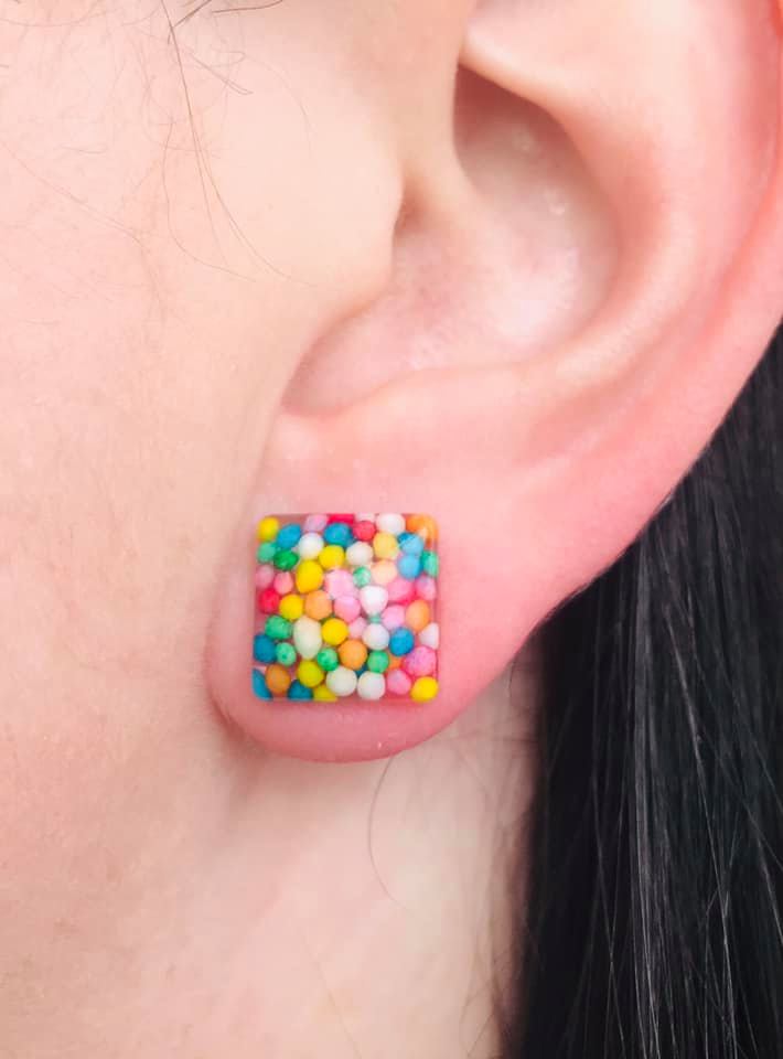 Fairy Square Stud Earrings