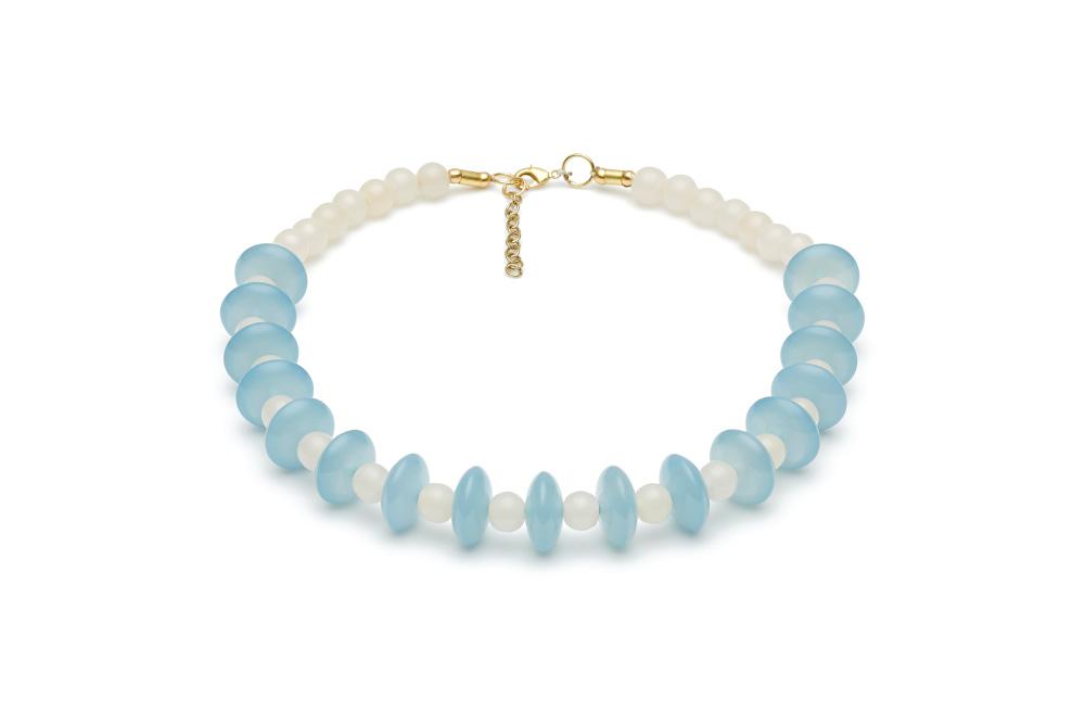Frosty Fakelite Bead Necklace