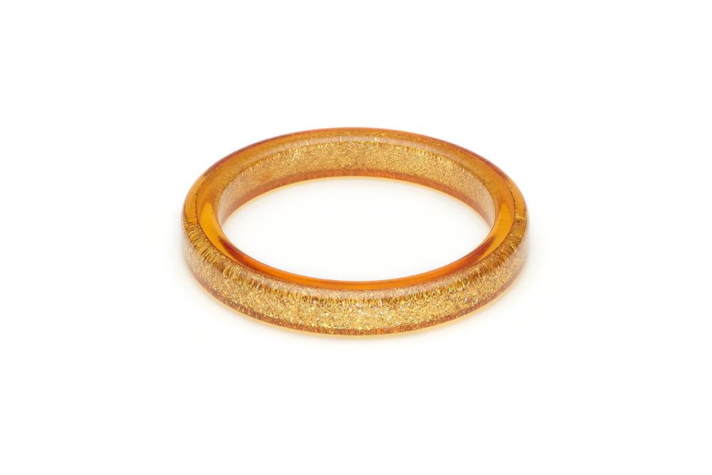 New pale Gold Glitter Bangle -Splendette