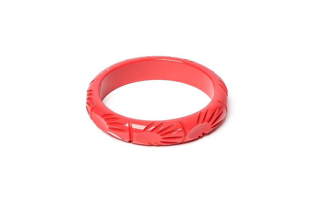 Midi Hibiscus Heavy Carve Fakelite Bangle