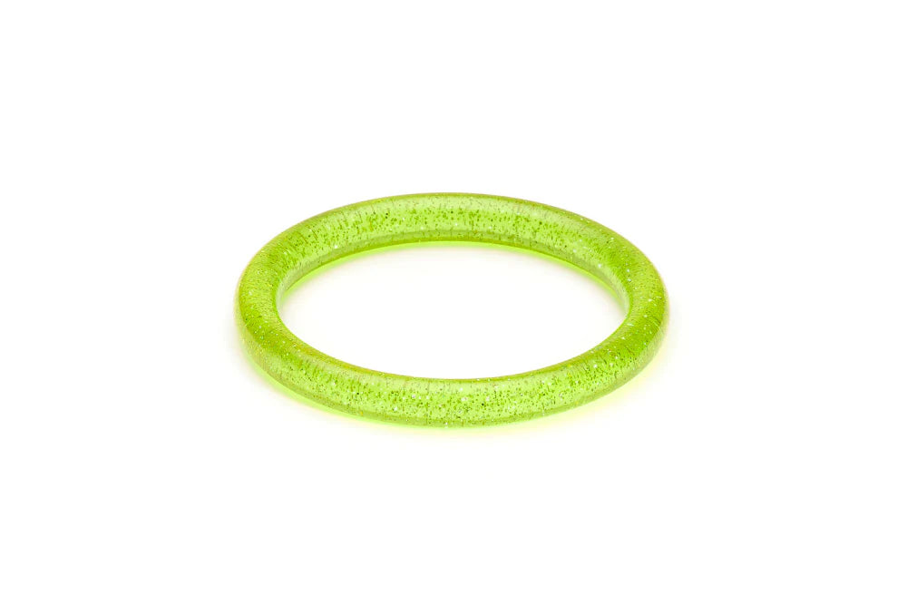 Narrow New Lime Glitter Bangle