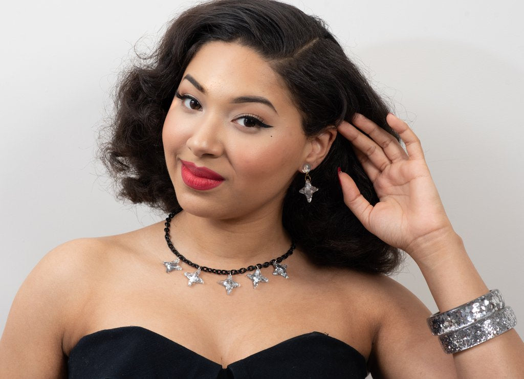 Lola Confetti Starburst Earrings - Gin Fizz