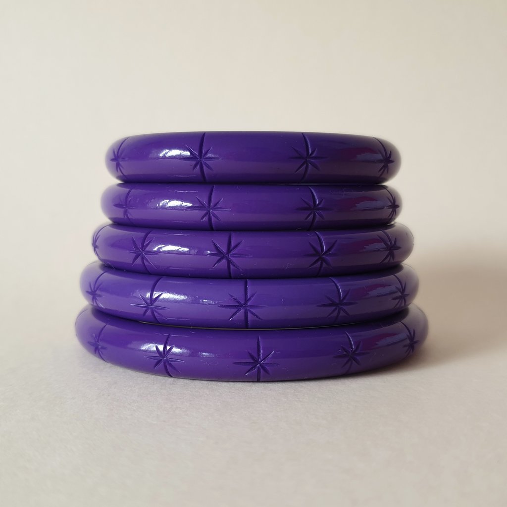Lucie Starburst Bangle -  Damson Purple