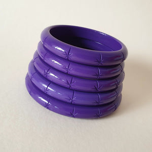 Lucie Starburst Bangle -  Damson Purple
