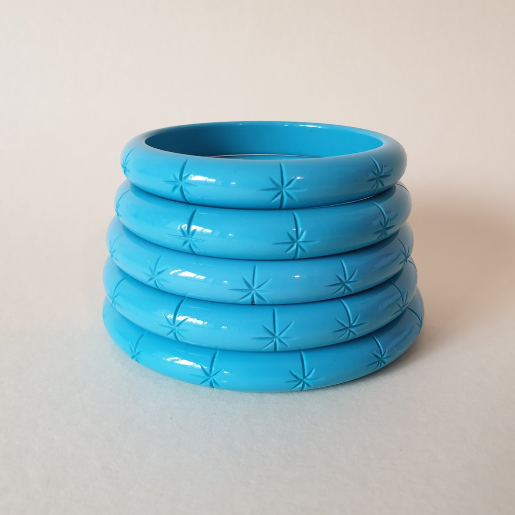 Lucie Starburst Bangle - Ice Blue