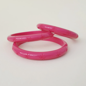 Lucie Starburst bangle - Hot Pink