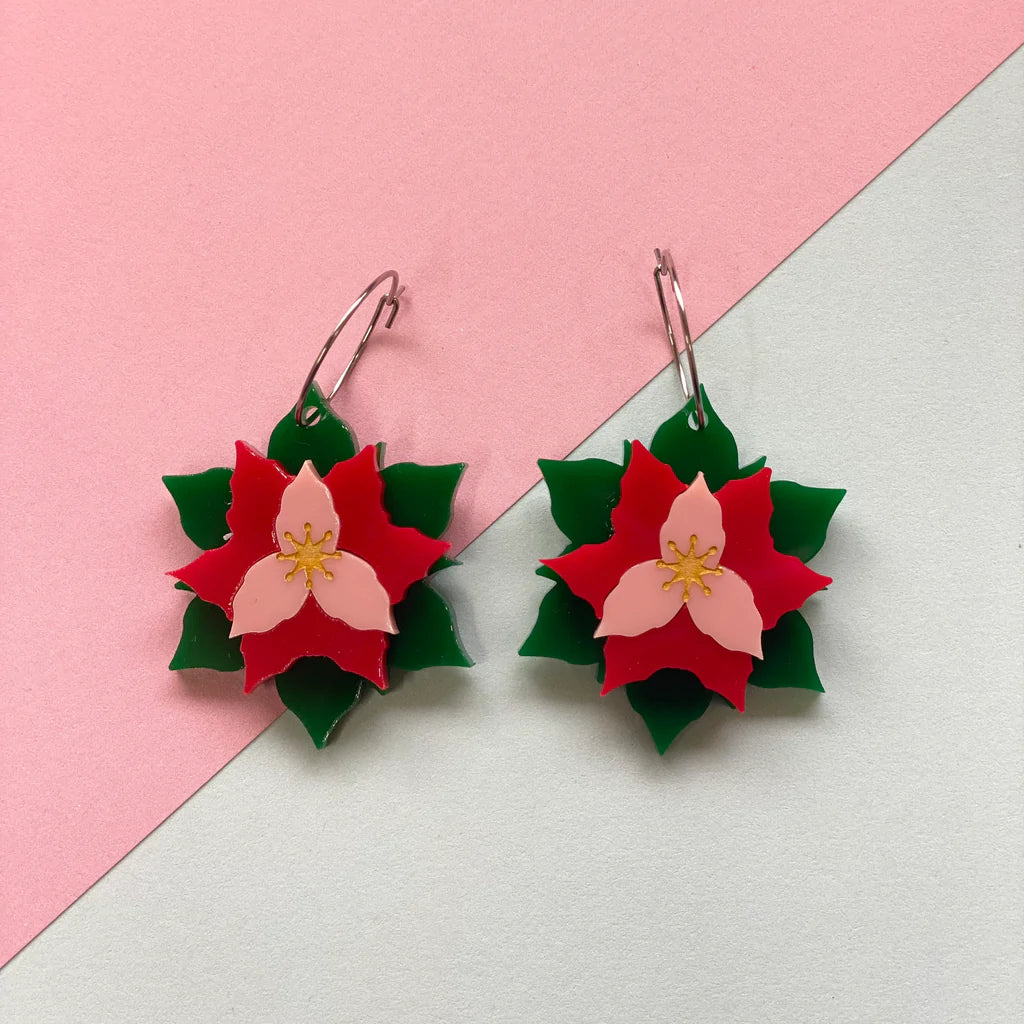 Poinsettia Hoops
