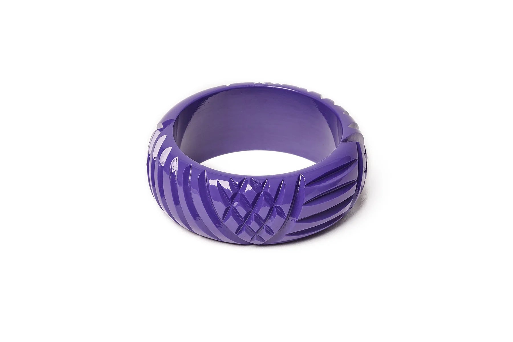 Wide Paradise Heavy Carve Fakelite Bangle