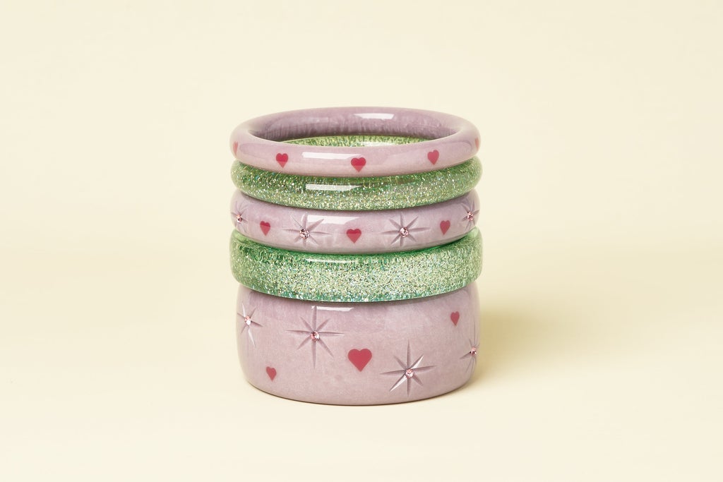 Narrow Poppet Heart Bangle