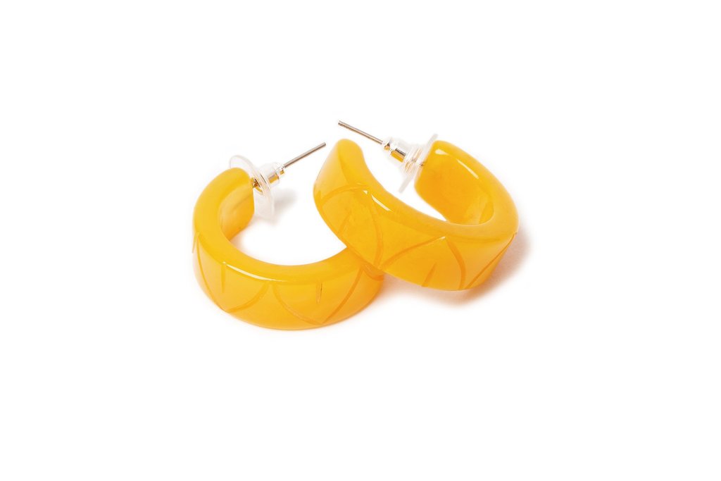 Splendette Art Deco Hoop Earrings