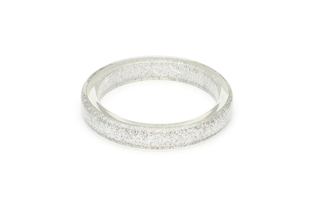 Splendette Glitter Bangle - Silver