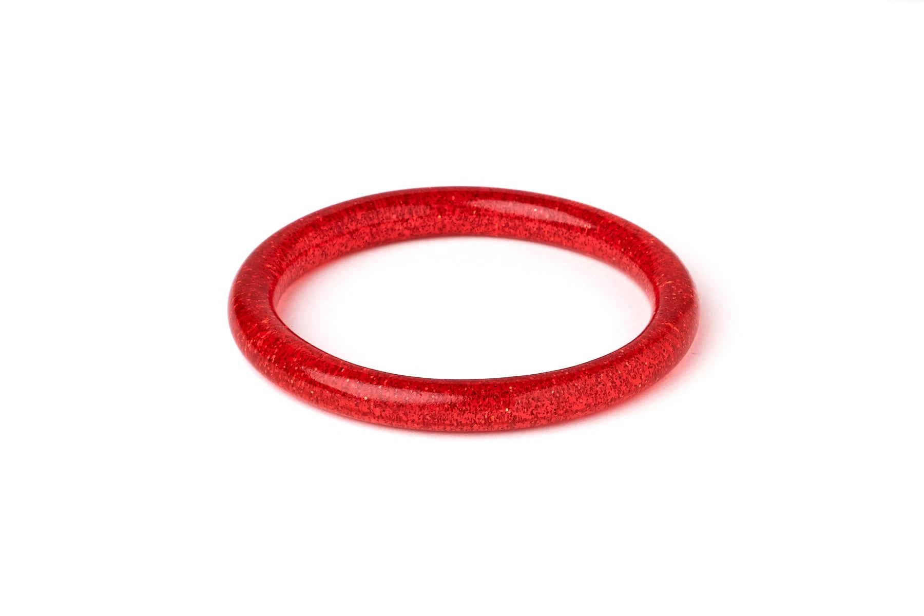 New Narrow Red Glitter Bangle