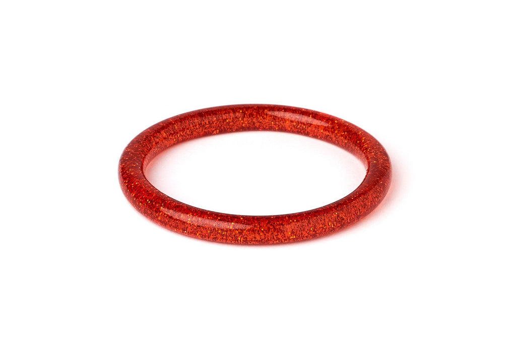 Narrow Amber Glitter Bangle