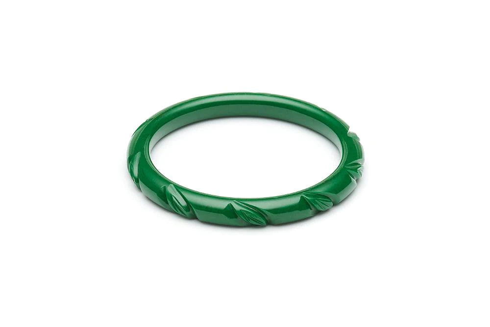 Narrow Forest Heavy Carve Fakelite Bangle