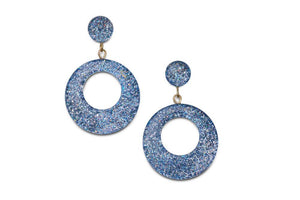 New Powder Blue Glitter Bead Necklace