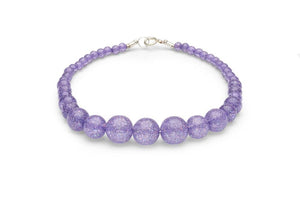 Lilac Glitter Bead Necklace