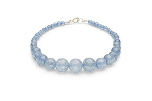 New Powder Blue Glitter Bead Necklace