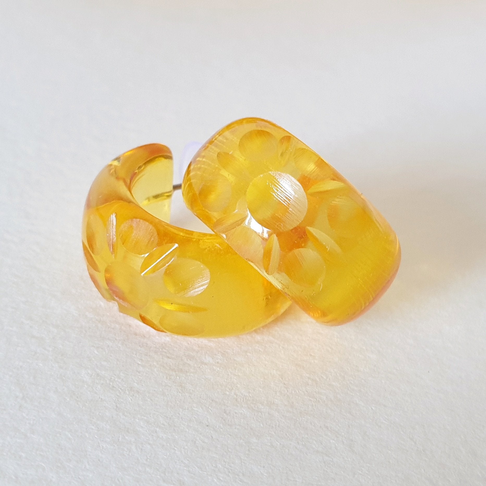 Apple Juice Hoop Earrings