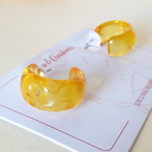 Apple Juice Hoop Earrings