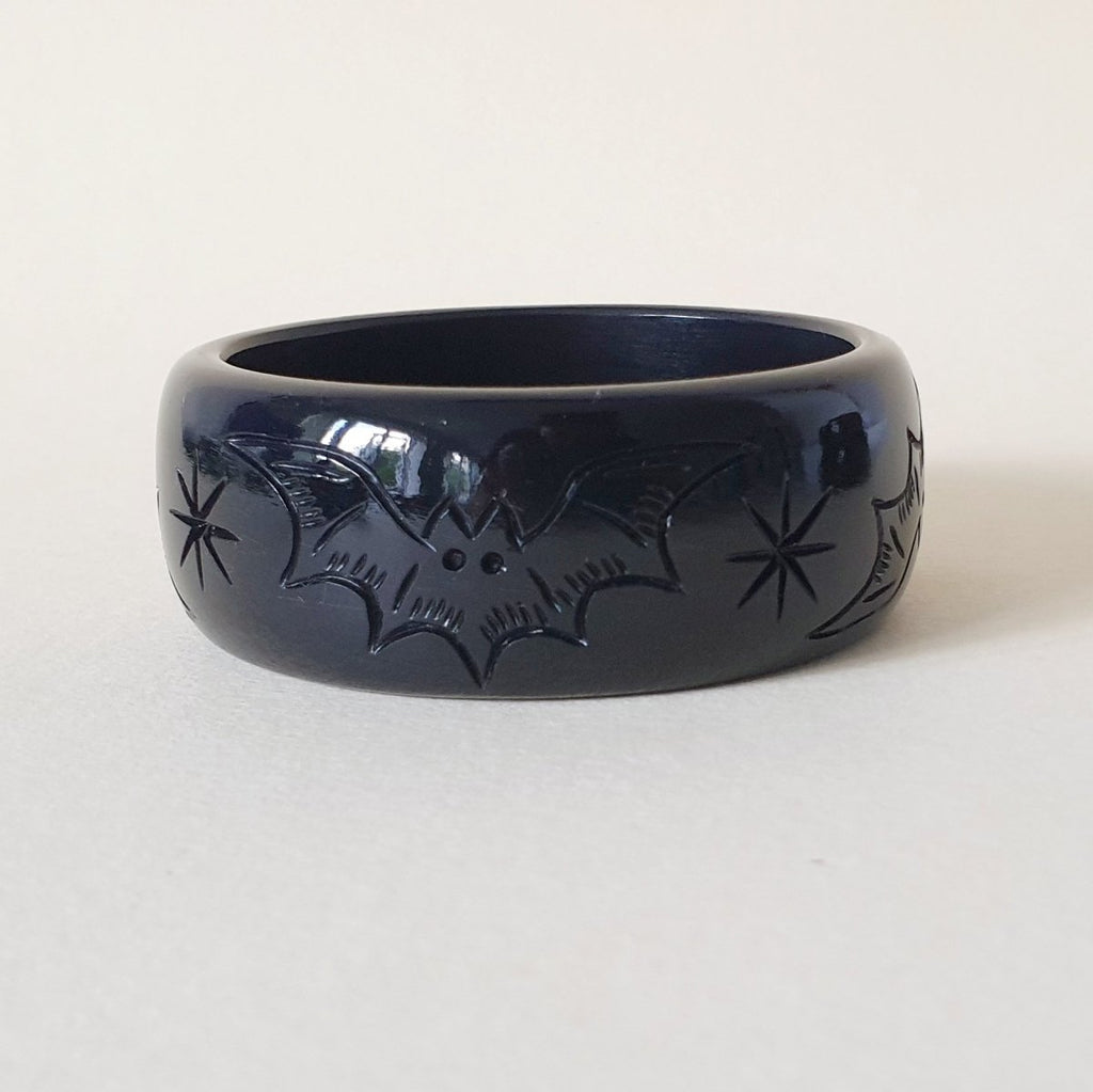 Bertie Bat Bangle - Black