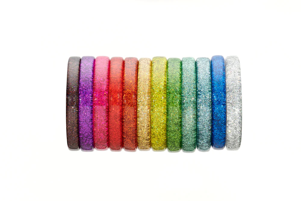 Narrow New Lime Glitter Bangle