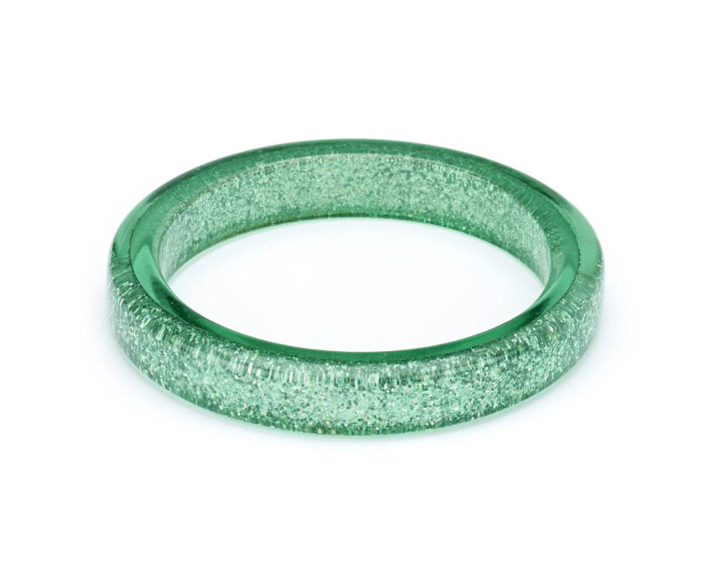 Splendette Green Lagoon Glitter Bangle