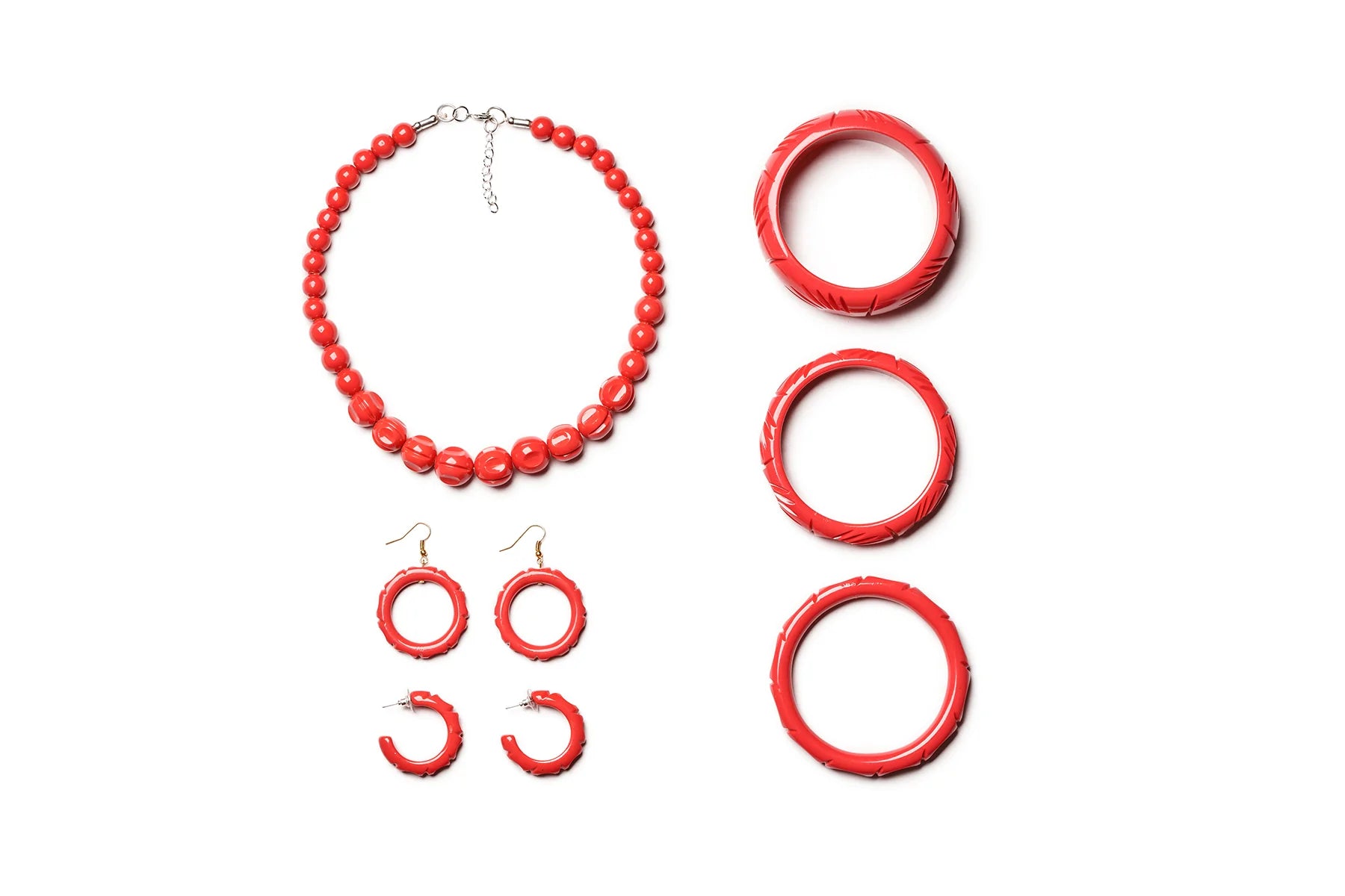Midi Hibiscus Heavy Carve Fakelite Bangle