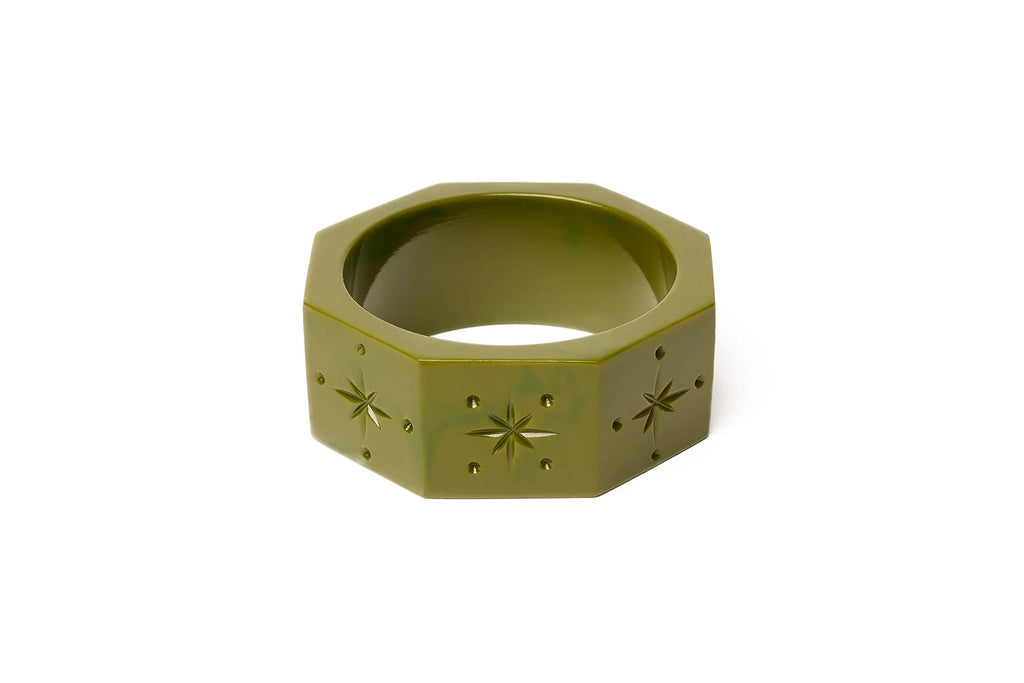 Wide Khaki Bangle