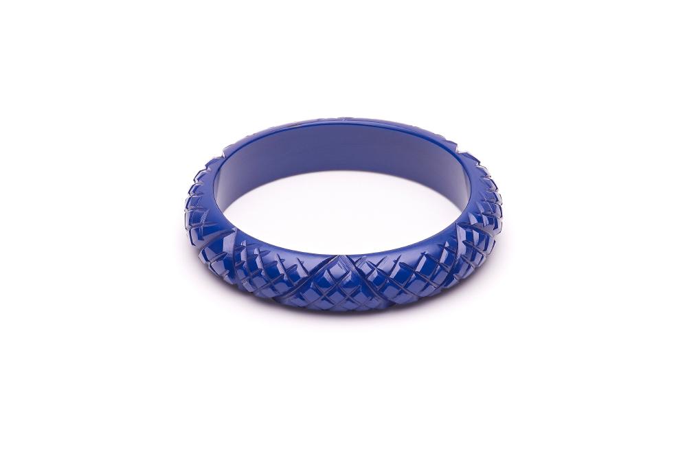 Midi Indigo Heavy Carve Fakelite Bangle