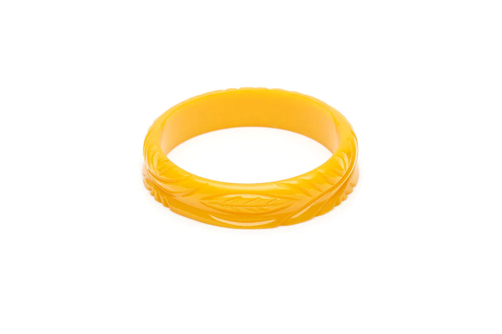 Midi Yolk Heavy Carve Fakelite Bangle