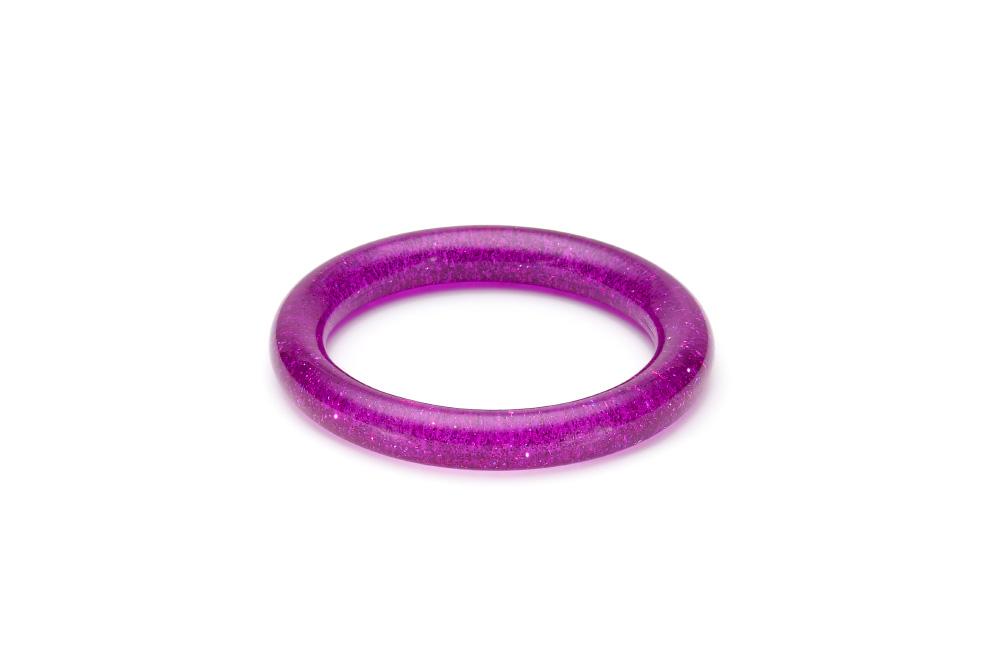 Narrow Splendette Glitter Bangle - Purple