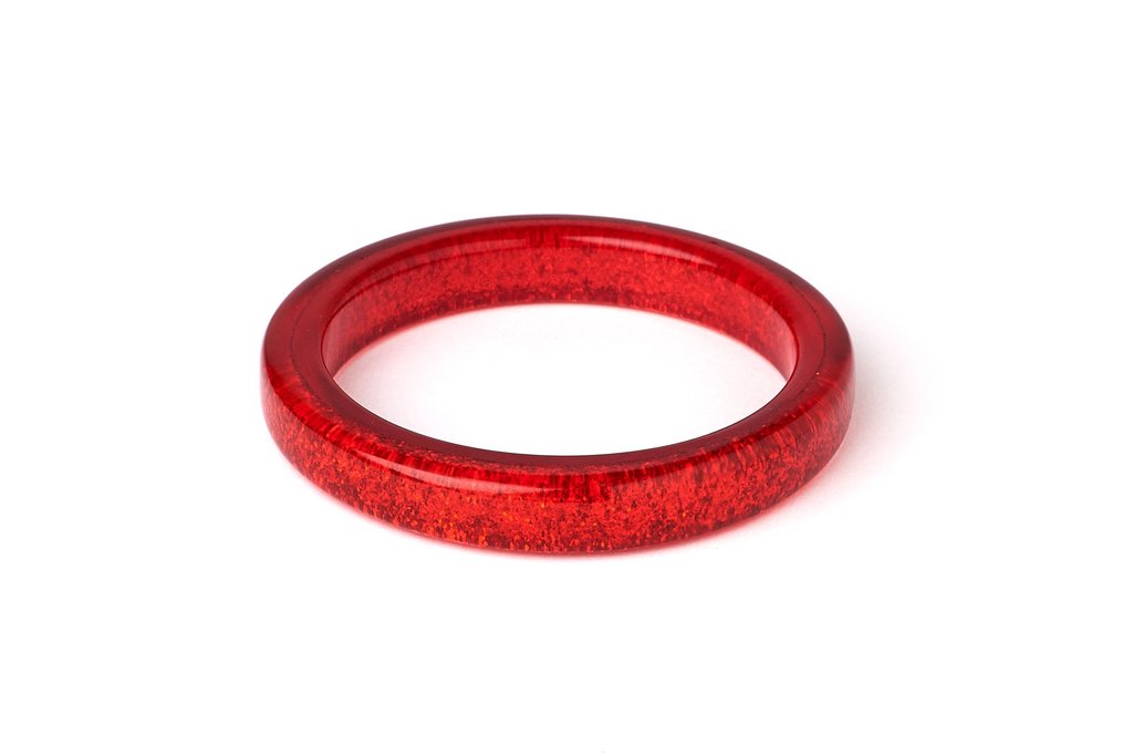 Splendette Glitter Bangle - New Red