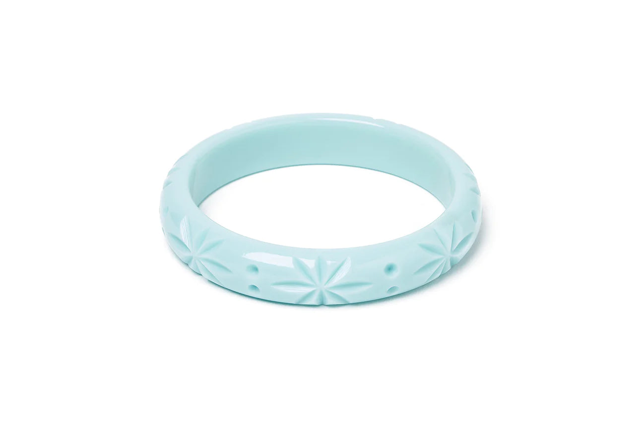 Narrow Surf Heavy Carve Fakelite Bangle